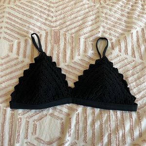 Black Crotchet Bikini Top
